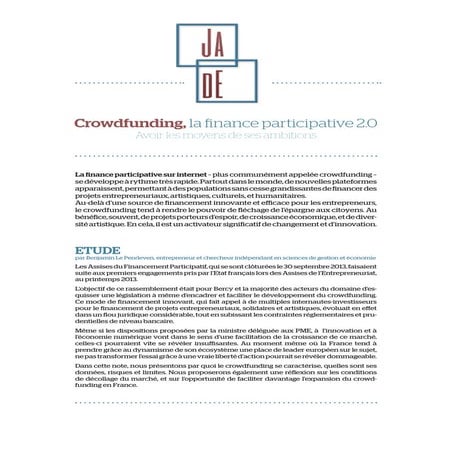 Jade club etude-crowdfunding