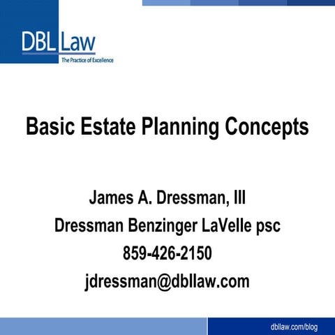 Basic Estate Planning Concepts