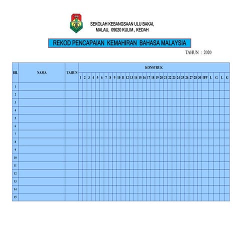 Jadual Kemahiran Pemulihan Bm Pdf