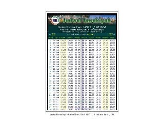 Jadwal Imsakiyah DKI Jakarta Puasa Ramadhan 1437 2016