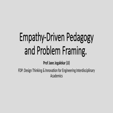 Pedagogical empathy and frame Jaee FDP PPT.pptx