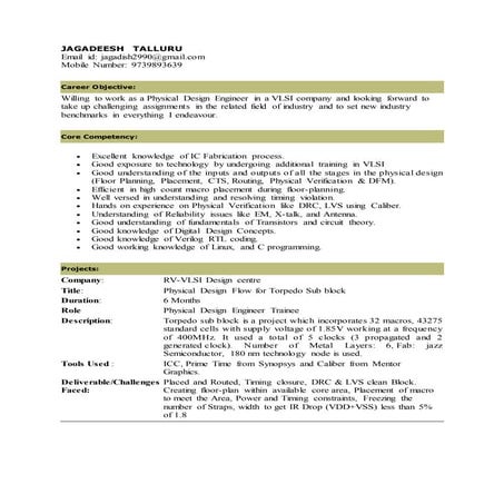 Jagadeesh vlsi cv