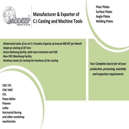 Jagdeep Foundry Complete catalogue