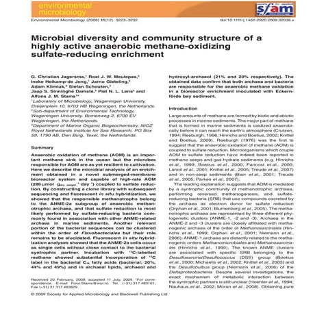 Jagerma, 2009, Microbial Diversity And Community Structure Of A Highly Active...
