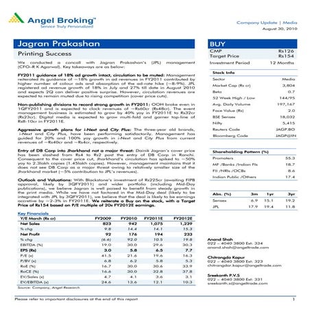 Jagran Prakashan- Company Update