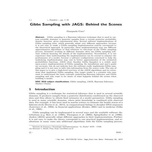 Gibbs Sampling with JAGS: Behind the Scenes