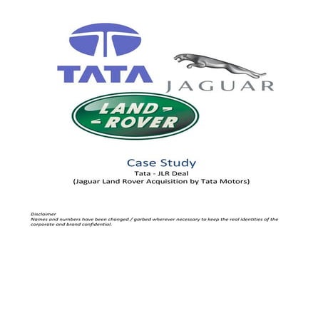 Jaguar Land Rover Acquisition by Tata MotorsJaguar land rover ...