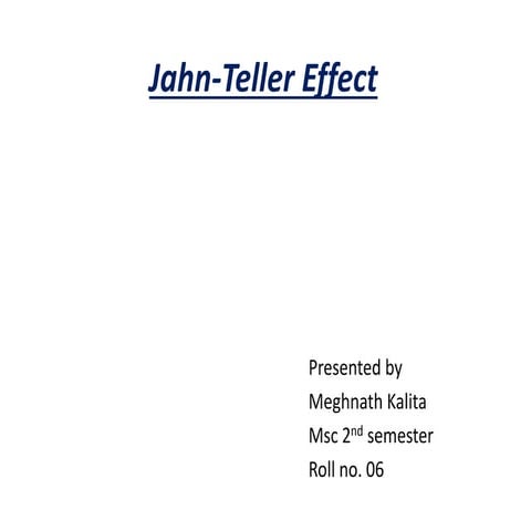 Jahn teller effect