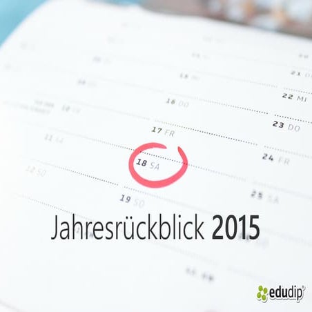 edudip Jahresrückblick 2015