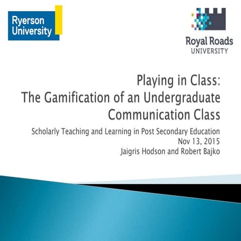 Playing in Class: The Gamification of an Undergraduate Communication Class