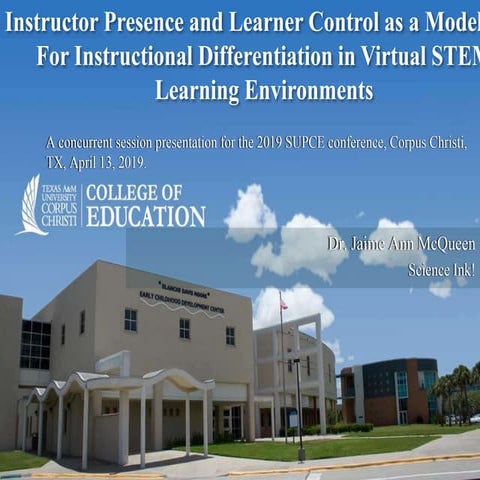Instructor Presence and Learner Control as a Model for Instructional Differen...