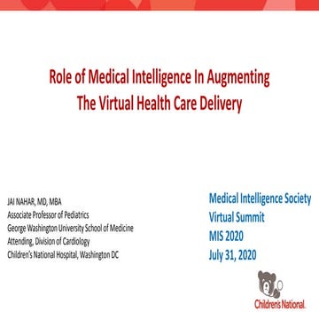 Role of Medical Intelligence in Augmenting The Virtual Health Care Delivery