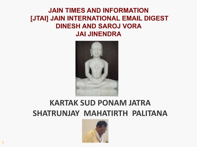 Jain presentation 2015 - DINESH VORA