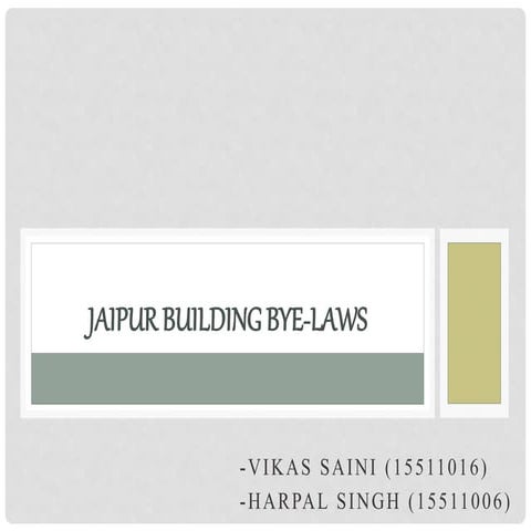 Jaipur building bye laws