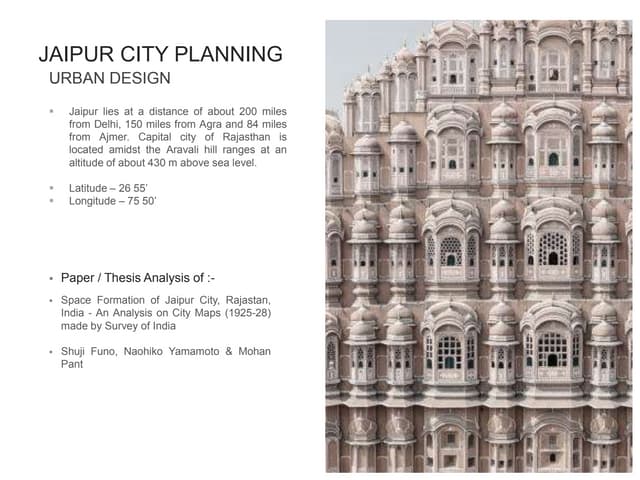 Jaipur City Planning - Urban Design | PPTX