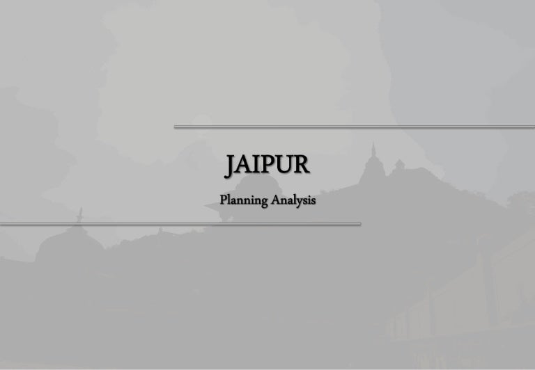 Jaipur planning