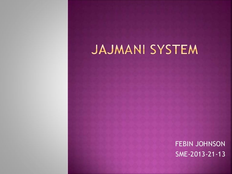 Jajmani system
