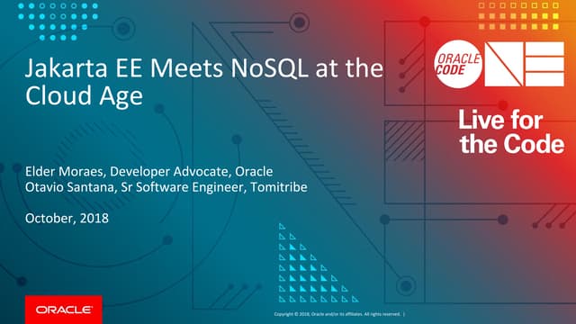 Jakarta EE Meets NoSQL in the Cloud Age [DEV6109]