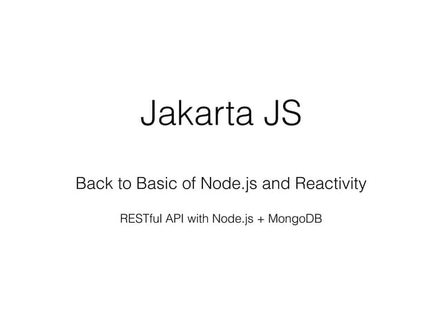 Javascript Basic RESTful