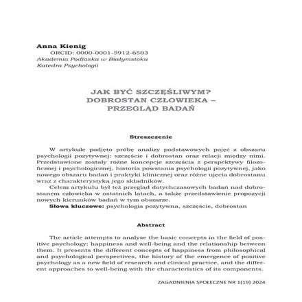 Jak być szczęśliwym Dobrostan przedstawienie propozycji nowych