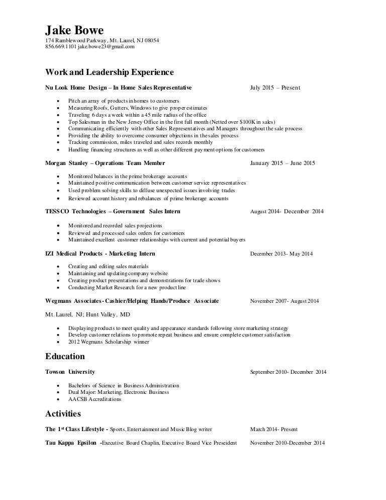 Jake Bowe resume - Jakeboweresume 150827192639 Lva1 App6891 Thumbnail 4 