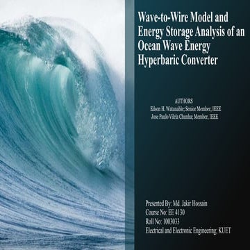 Wave-to-Wire Model of an Ocean Wave Energy Converter