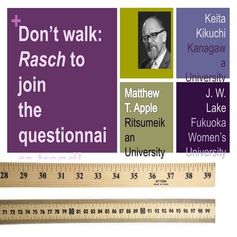 Don't walk: Rasch to join the questionnaire trend!