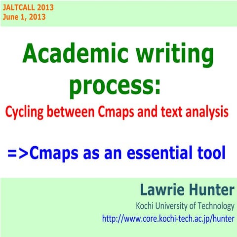 Cmap Tools as an essential for teaching academic writing | PPT