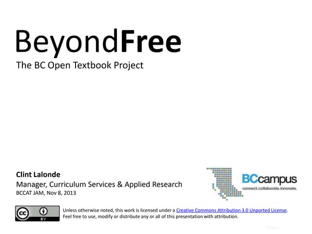 BCCAT JAM Presentation