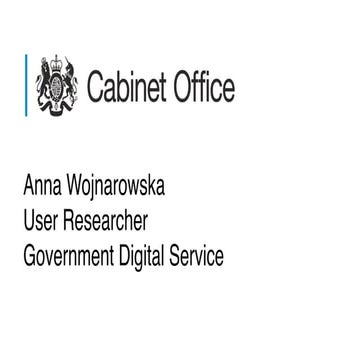 Putting people at the heart of government – Anna Wojnarowska, GDS