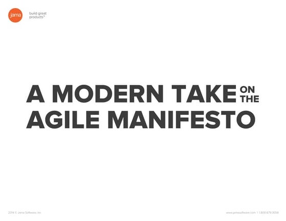 A Modern Take on the Agile Manifesto