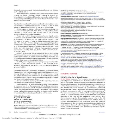 "HIPAA in the Era of Data Sharing" JAMA article