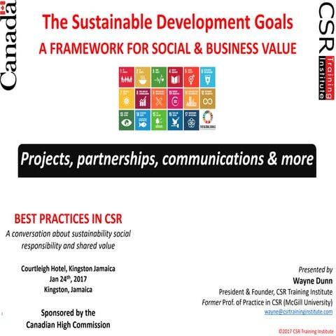 The SDGs: A framework for social and business value