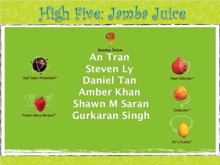Jamba juice analysis and expansion project (power point)