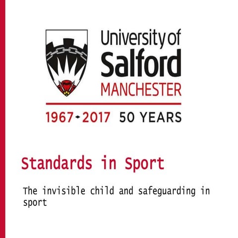 Standards in Sport: Ethics, Integrity and Governance 22/06/2017
