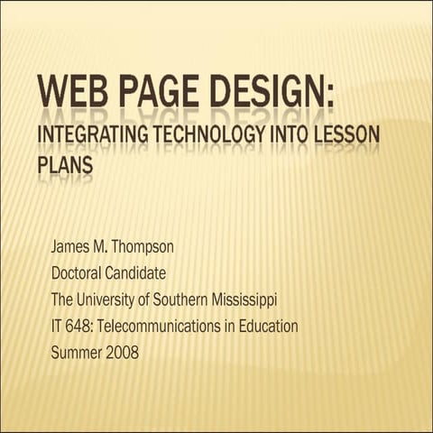 James M Thompson Free Web Page Design Ppt