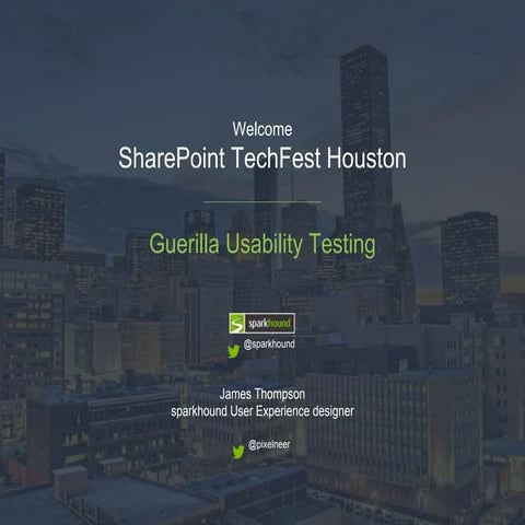 Guerilla Usability Testing