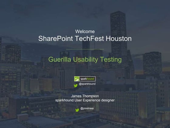 Guerilla Usability Testing