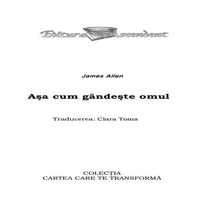 James Allen - Asa cum gandeste omul