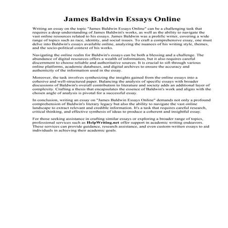 James Baldwin Essays Online.pdf