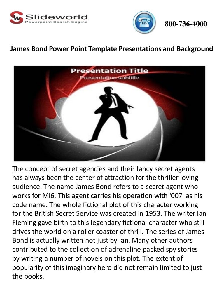 james bond presentation powerpoint