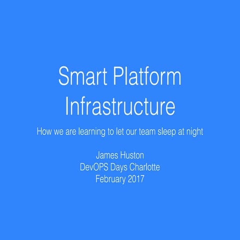 Smart Platform Infrastructure with AWS