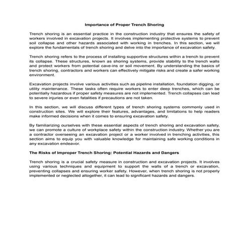 Importance of Proper Trench Shoring - James River Laser