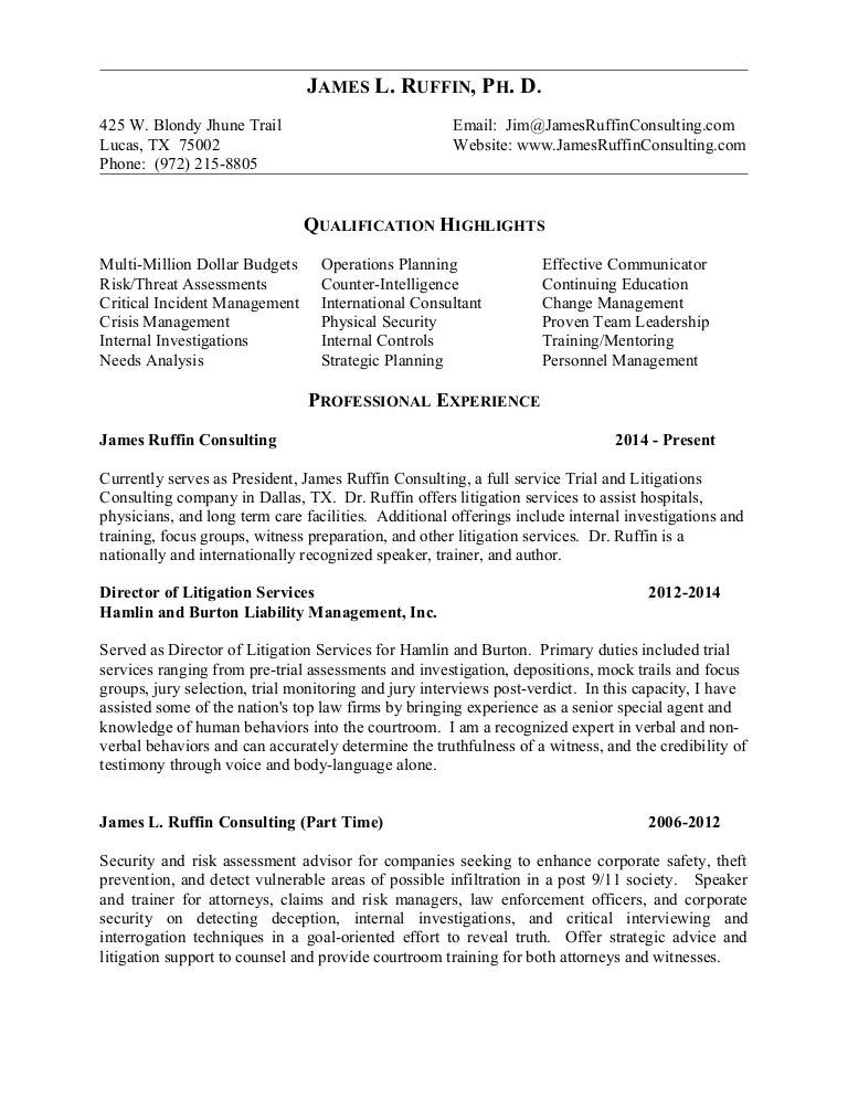 james ruffin resume 2014 resume auditor