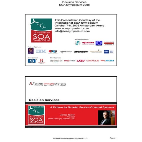James  Taylor    Decision  Services  S O A  Symposium