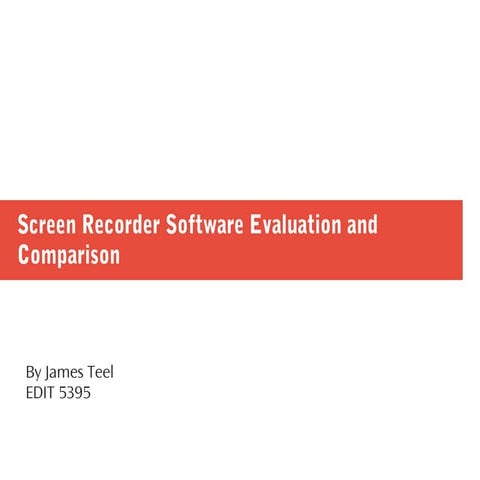 Screen Recorder Application Comparison