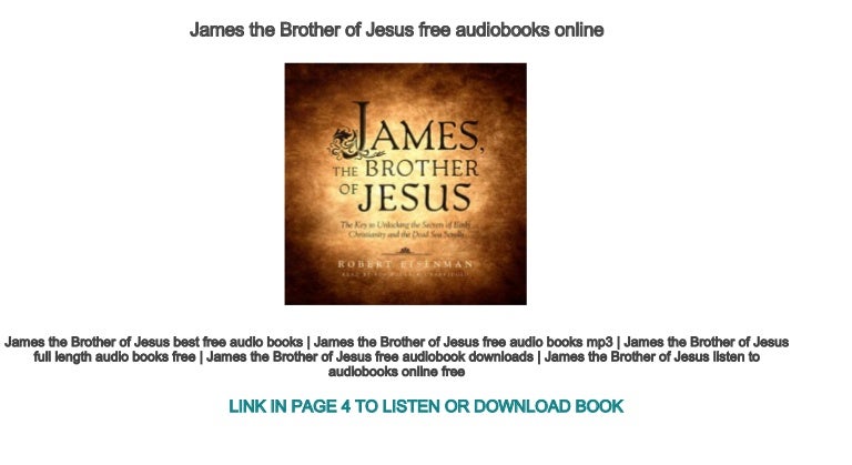 James the Brother of Jesus free audiobooks online