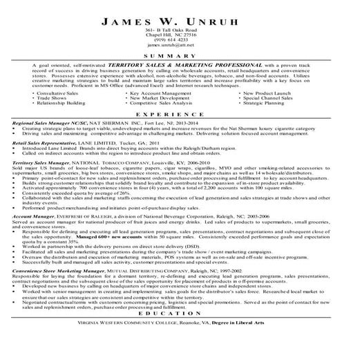 James unruh resume 2014