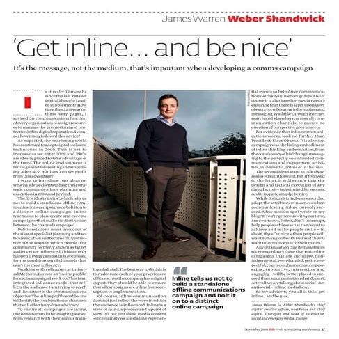 James Warren From Webershandwick