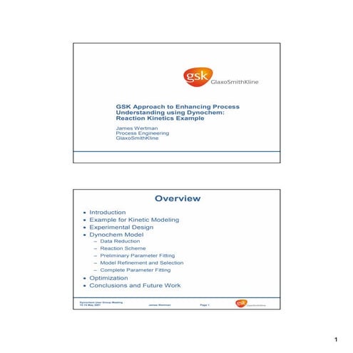 GSK approach to enhancing process understanding using DynoChem ...